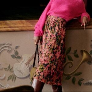 Sezane Maria Floral Midi Skirt